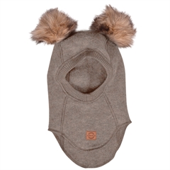 Mikk-Line - Wool Fullface w. Pom Pom - Melange denver